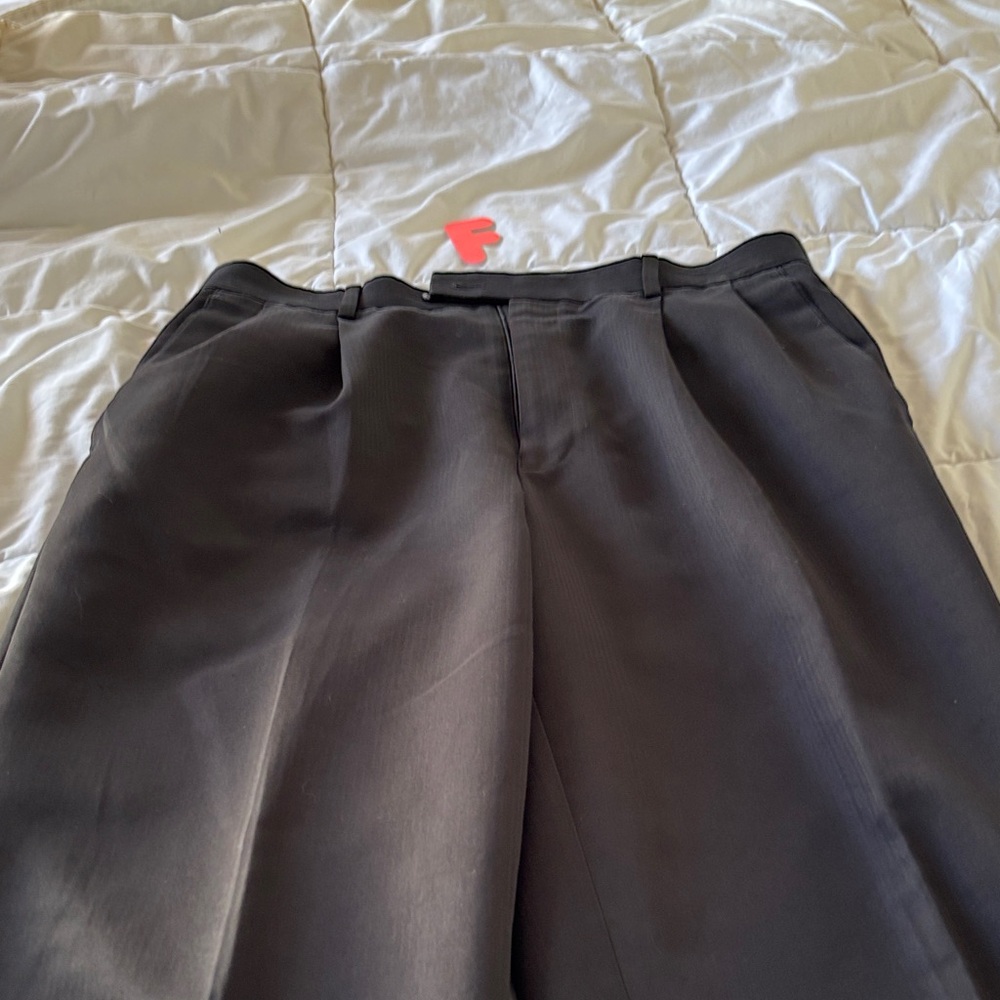 Louis Raphael Men's Black Flat-Front Dress Shorts